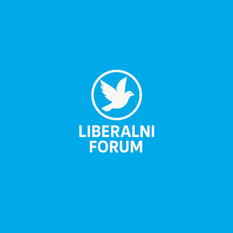 Liberalni Forum Bosnia logo on blue background